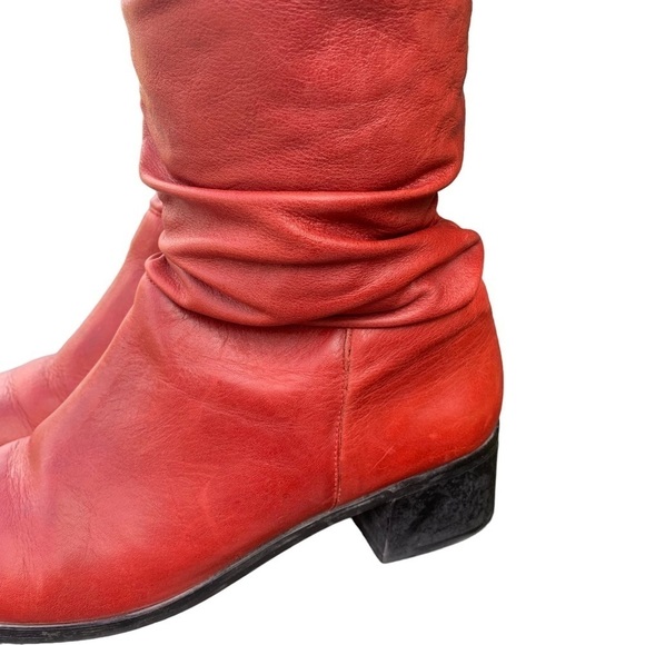 Women’s Western Cowgirl Boots Matisse Made in Brazil Red Slouch Leather Size 6.5 - Picture 2 of 12